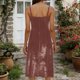 thumbnail image 5 of TaTaai Womens Fashion Solid Color Elegant Velvet Spaghetti Strap Dress Gathered Bust Slim Fit Soft Comfortable Dress for Spring Summer Daily Party Wear Gift, 5 of 8