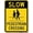 Color 3458, variant on New Aluminum Signs Caution Slow Down Pedestrian Traffic Sign Heavy Gauge|Indoor and Outdoor Wall Decoration Garage Street Yard Metal Tin Sign 8x12 inches