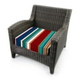 thumbnail image 5 of Jordan Manufacturing 22.5" x 22.5" Colonial Element Teal Stripe Square Outdoor Deep Seat Cushion with Ties and Welt, 5 of 9