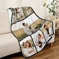 thumbnail image 4 of Custom Blanket with Picture Personalized Blankets with 9 Photos Customized Blanket Gifts for Christmas Valentines Day Gift., 4 of 6