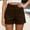 *Brown, variant on Women's High Waisted Work Shorts with Pockets ,Casual Summer Solid Color Slim Fit Business Short Gray,Women's Plus M