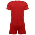 thumbnail image 2 of Alvivi Men's Short Sleeve One Piece Boyshorts Jumpsuit Romper Bodysuit Unitard Red XL, 2 of 8