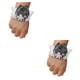thumbnail image 4 of Ramillete de muñeca Kearding rosa satinada hecho a mano N19 gris oscuro 2Conjunto, 4 of 6