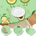 thumbnail image 4 of Avocado Pattern Round Tablecloth - Elastic Edge, Waterproof, Scratch-Resistant for Picnic, Camping (Cute Kawaii Fruit Design), 4 of 7
