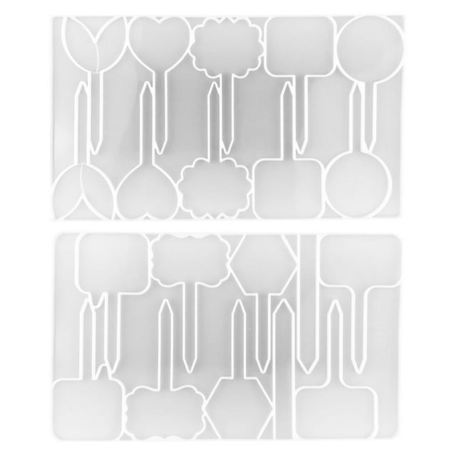 KAKOWELY 2 moldes de epoxi para etiquetas de plantas y jardín, de silicona, creativos.