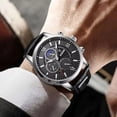 thumbnail image 4 of Reloj LIGE Reloj para Hombres de Moda Impermeable Luminoso Plateado Negro, 4 of 5