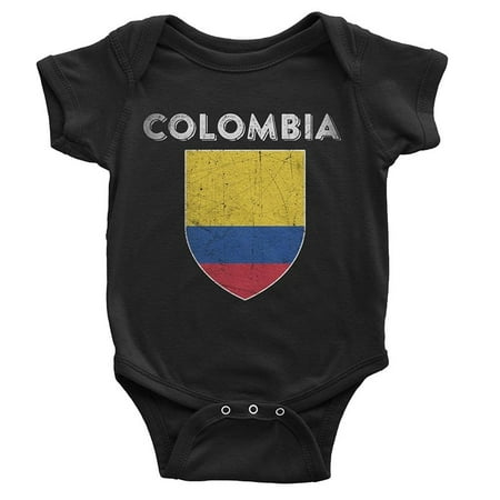 NYC FACTORY Colombia Flag T-Shirt Baby Bodysuit Vintage Boys