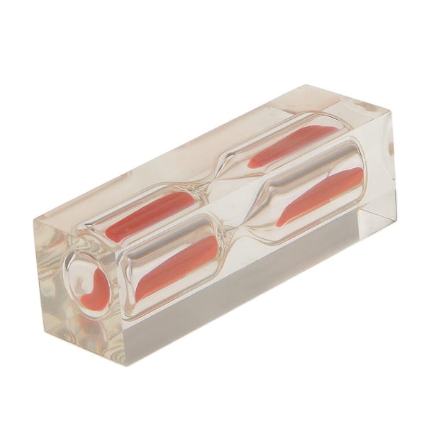 Reloj de arena acrílico con temporizador de 3 minutos para té, cafetería, cocina y cocinero. rojo