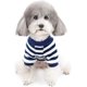 thumbnail image 5 of Suéteres de lana a rayas súper suaves para perros pequeños, abrigos de invierno para mascotas, gatos, cachorros, ropa cálida, disfraz de Navidad, sudadera chihuahua (azul M) BRI Rojo Verde, 5 of 5
