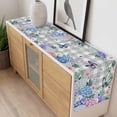 thumbnail image 4 of Watercolor Flowers Table Runner - 48 Inch Long, Kitchen Dining Table Runner Dresser Scarves, Spring Butterflies Floral Gray Plaid Farmhouse Decor for Coffee Tables Wedding Party Banquet, 4 of 8