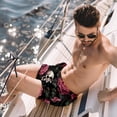 thumbnail image 2 of luoweisi Men's Beach Shorts Quick Dry Swim Trunks with Mesh Lining Roses and Skull S, 2 of 5