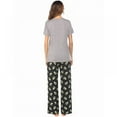 thumbnail image 4 of Pajama Suit For Ladies Cotton Short-sleeved Printed Home Wear Solid Color Pajama Two-piece Set 2XL, 4 of 7
