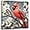Red Cardinal Picture - 2, variant on ZHONGYUTONG Red Birds Canvas Wall Art Cardinal on Tree Branch with Pink Flowers Painting Christmas Picture for Bedroom Decor Framed (12.00" x 12.00")