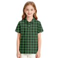 thumbnail image 5 of Girls School Uniform Short Sleeve Plaid Golf Polo Shirt Pullover Tops Collared T-Shirt for Kids School Uniform Shirt 3-13Y, 5 of 7