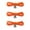 Orange-3Pairs, variant on Elastic Round No-Tie Shoelaces with Metal Lock, 3 Pairs, 40"