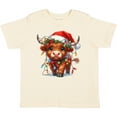thumbnail image 3 of Inktastic Christmas Highland Cow Boys or Girls Toddler T-Shirt, 3 of 5