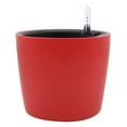 thumbnail image 1 of Jardinière Ronde Auto-Arrosante, Pot Moderne avec Niveau d'Eau pour Rouge, 1 of 6
