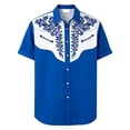 thumbnail image 3 of Kiijoy Boys Cowboy Shirt Short Sleeve Button Down Shirt Casual Top for Children, Sizes 3-14, 3 of 3