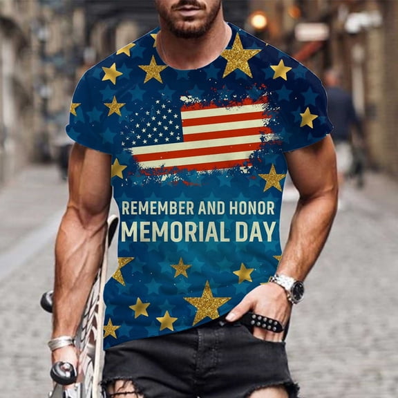 Fnnxeal Mens White American Flag T-Shirt 4th of July Patriotic Vintage Distressed Short Sleeve Breathable Summer Top up to 7XL,Size 4XL