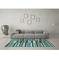 thumbnail image 3 of Ahgly Company Indoor Round Abstract Light Blue Contemporary Area Rugs, 7' Round, 3 of 4