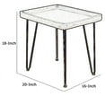 thumbnail image 5 of Rectangular Wooden Side Table with Hairpin Legs, Gray and Gold- Saltoro Sherpi, 5 of 5