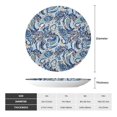 thumbnail image 2 of Honeii Paisley Floral Branches Print Elegant Bone China Decorative Plate, Porcelain Plate,Art Crafts,Ceramic Ornaments for Home Office Wall Decor-10in, 2 of 6