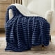 thumbnail image 1 of Manta Bedsure Sherpa para cama doble, 150 x 200 cm, color azul marino, 1 of 6