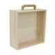 thumbnail image 3 of Caja de madera con asa, cajas de madera para manualidades, cajas de regalo de madera portátiles vacías Tapa acrílica grande, 3 of 9