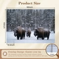 thumbnail image 3 of Wallpaper Bison Herd Snow Peel and Stick Wall Murals 69"H x 96"W Removable PVC Wall Paper Self-Adhesive Wall Paintings Art Decor for Bedroom Living Room, 3 of 7