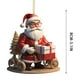 thumbnail image 3 of Adorno colgante de Papá Noel acrílico de 20 cm | Colgante para árbol de Navidad transparente y ligero | Decoración navideña resistente al agua y al sol | Decoración festiva para interiores y, 3 of 6