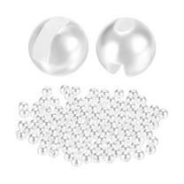 Uxcell 2.8mm Dia Tungsten Beads for Fly Tying [150PCS] - Slotted Head Ball- [#12-14 - Silver Tone] Sink Deeper Fly Fishing Materials