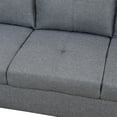 thumbnail image 7 of Hommoo Linen Living Room Furniture Sets, 4-Seat Couches and Sofa Set, L Shaped Couch Set Sectional Sofa Set for Home, Apartment, Dorm, Grey(No Ottoman), 7 of 7