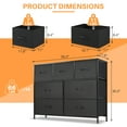 thumbnail image 6 of Simenmax 7 Storage Dresser for Bedroom, Wide Fabric Closet Chests Organizer Tower Furniture, Black, 6 of 7