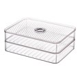 thumbnail image 1 of 1 caja de almacenamiento de alimentos para refrigerador, caja de almacenamiento para refrigerador, cajón para verduras de doble capa, 1 of 6