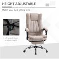 thumbnail image 4 of Vinsetto Executive Office Chair with Footrest, Adjustable Height, Beige, 4 of 10
