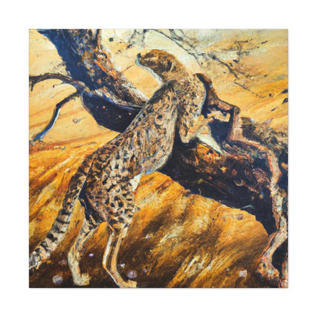 Cheetah's Surreal Stride - Canvas