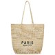 thumbnail image 1 of Bolso Con Letras Bordadas para Mujer Bolso Paja Ocio para Mujer Gran Capacidad (caqui), 1 of 9
