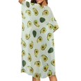 thumbnail image 4 of HELLHERO Cartoon Avocados Beach Cover Ups for Women Polyester Short Sleeve Free Size Bathing Suit Cover Up for Womens, 4 of 6