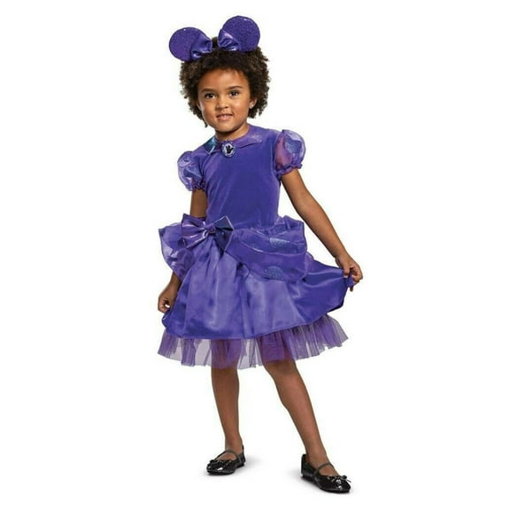 Disguise Minnie Mouse Potion Purple Deluxe Costume for Girls with Sequined Ears, for Toddlers, 3T-4T