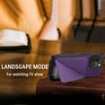 thumbnail image 5 of Nalacover Case Compatible with iPhone 11, Wallet Case with Hidden Card Holder, withKickstand Card Slots Classic PU Cowhide Leather Cover for Men Women Girls For iPhone 11, Purple, 5 of 10