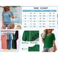 thumbnail image 6 of Babyfond Womens Summer Tops V Neck T Shirts Swiss Dot Puff Sleeve Tops Loose Casual Tshirts,Green, 6 of 6