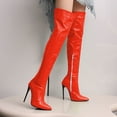 thumbnail image 6 of Over the Knee Boots for Women with Heel Suede Thigh High Boots Stretch S`exy Pointed Toe Stiletto Long Boot Shoes, 6 of 8