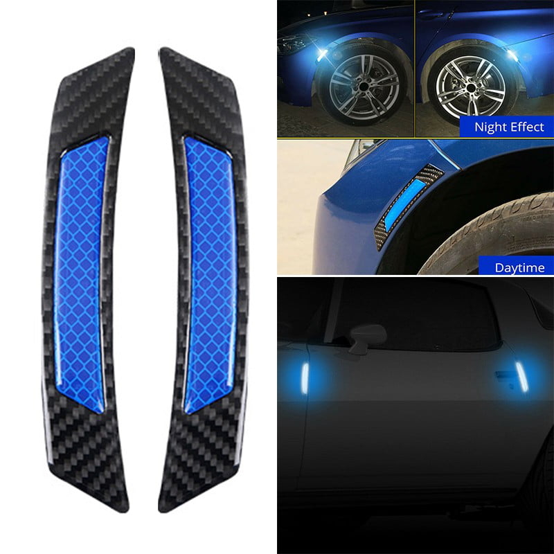 2x Car Door Edge Guard Reflective Sticker Tape Decal Warning Safety Tool D6 G2N7 