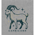 thumbnail image 2 of Capricorn Zodiac Goat Adult Heather Gray Crew Neck Short Sleeve Tee-XS, 2 of 3