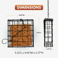 thumbnail image 3 of Newhouse Pet Single Cake Suet Basket Bird Feeder NHP-SUET-BLK, Small Hanging Bird Feeder for Outdoors, Suet Cake Holder for Jays, Woodpeckers, Chickadees, Wrens, and Other Birds, 3 of 8