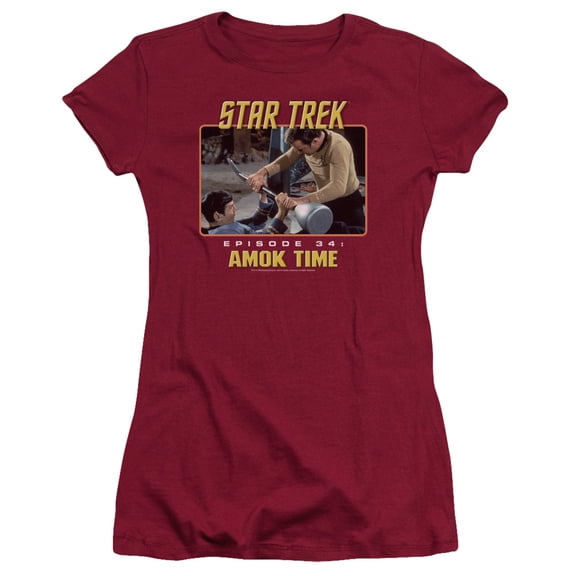 St Original Amok Time Junior Women's Sheer T-Shirt Cardinal