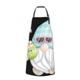 thumbnail image 2 of Vsdgher Summer Gnome,Cute Gnome Waterproof Apron with 2 Pockets Kitchen Chef Aprons Bibs for Grooming Cooking Baking Painting Gardening, 2 of 8