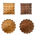 thumbnail image 4 of 1Pc Solid Wood Cute Biscuit Shaped Coaster Set Insulation Pad for Home, 4 of 8