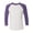 H.white/purp Rush, variant on Next Level - Unisex Triblend Three-Quarter Raglan T-Shirt - 6051