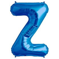 Northstar Alphabet Letter Z Shape Solid Jumbo Helium 34" Foil Balloon, Blue
